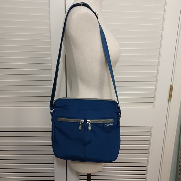 Baggallini Adjustable Crossbody Bag Blue Gray - Picture 5 of 13
